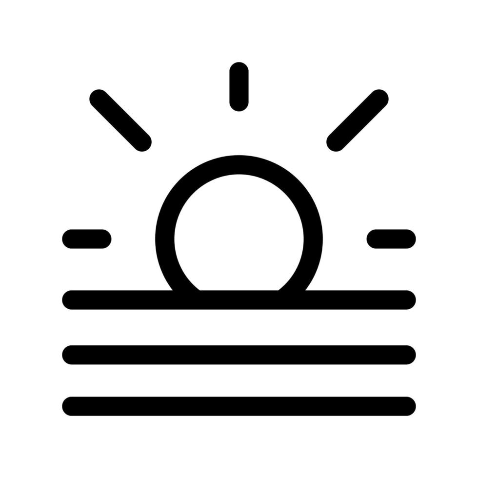 modelo de ícone do nascer do sol vetor