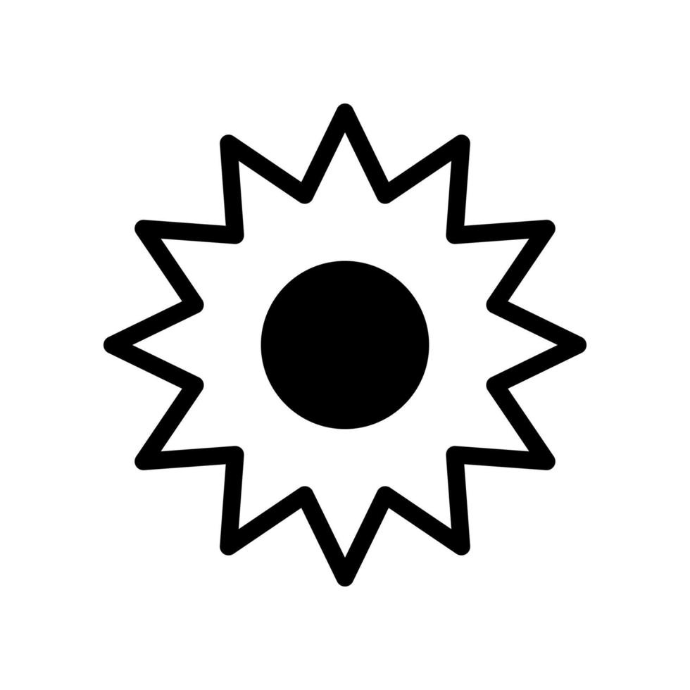 modelo de ícone de sol vetor
