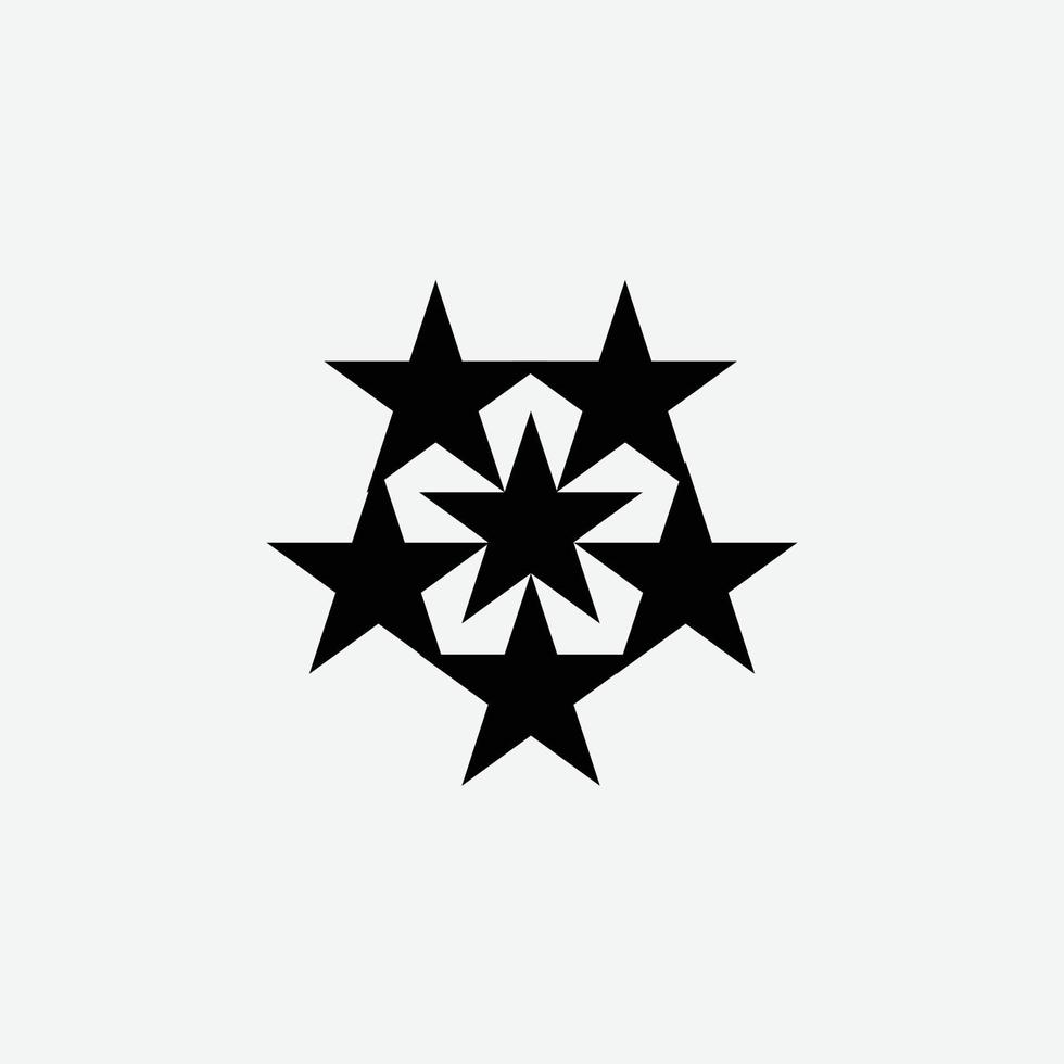 estrelas. tatuagens de design de estrelas. estrela com padrão circular vetor