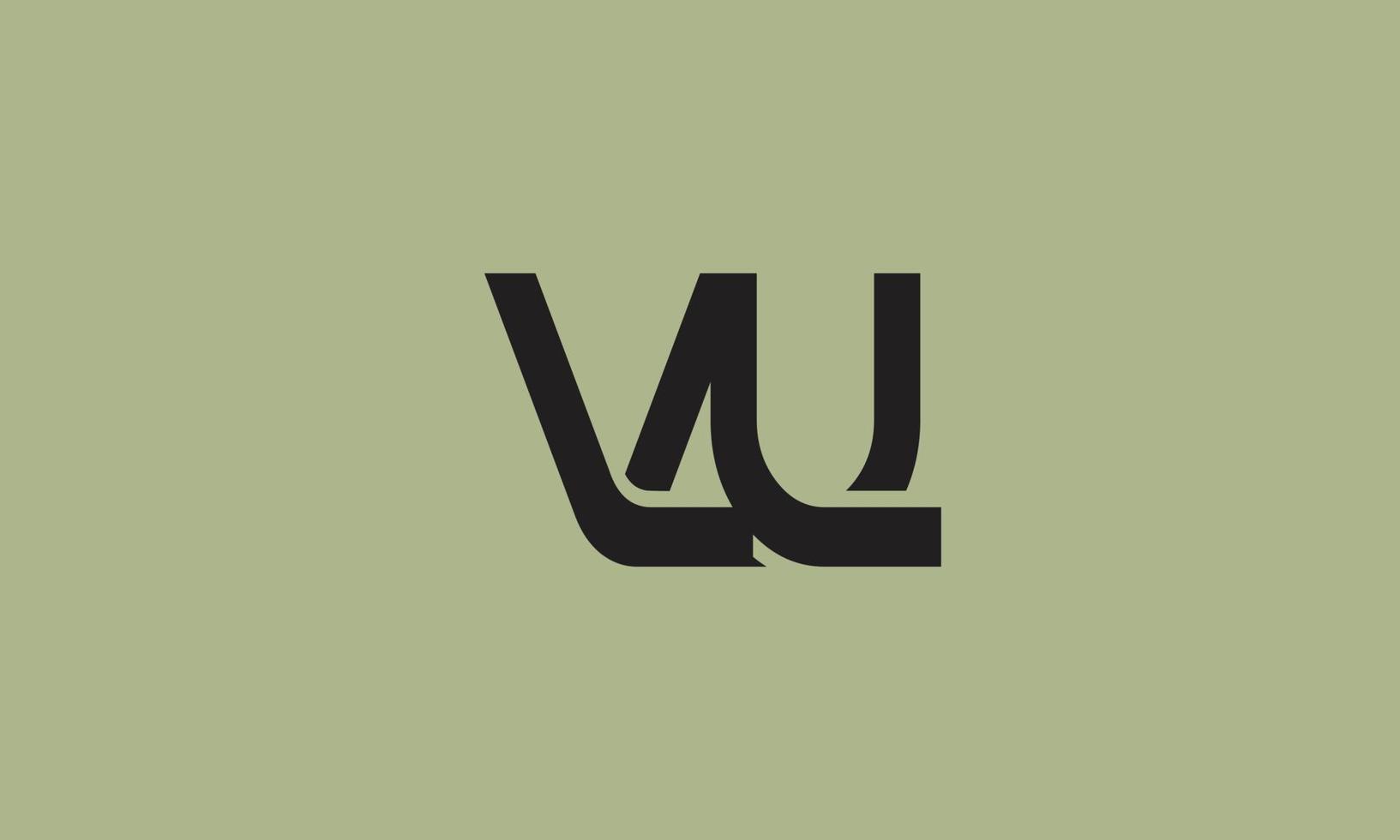 letras do alfabeto iniciais monograma logotipo vu, uv, v e u vetor