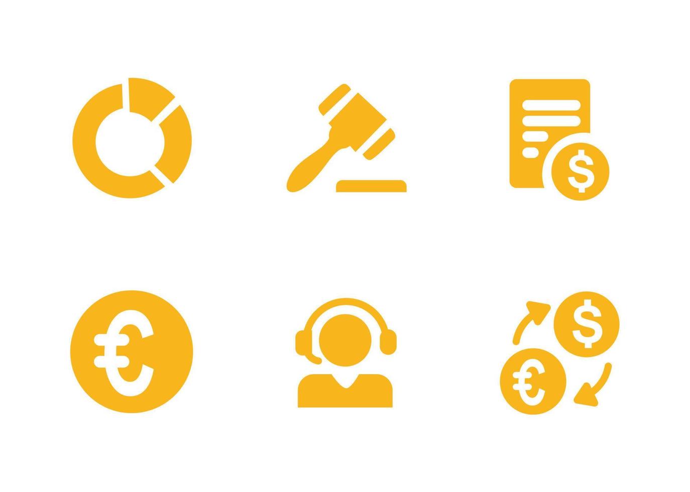 design vetorial, conjunto de ícones de forma financeira, melhoria de negócios e ideia vetor