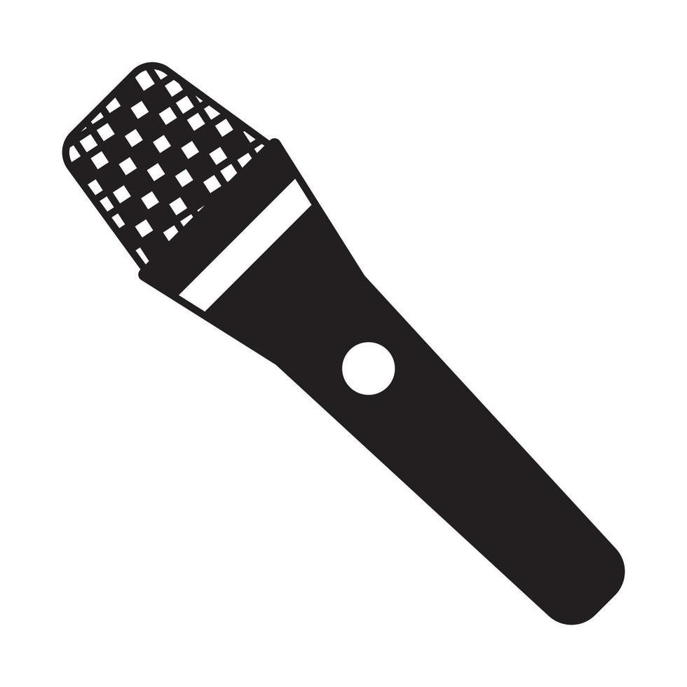 ícone de vetor plano de microfone dinâmico sem fio para aplicativos e sites
