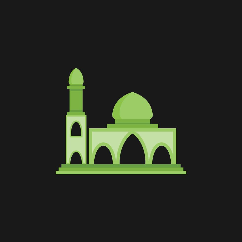 ícone de mesquita. ilustração da mesquita. logotipo da mesquita. símbolo da mesquita do ramadan kareem. sinal simples de vetor de mesquita.