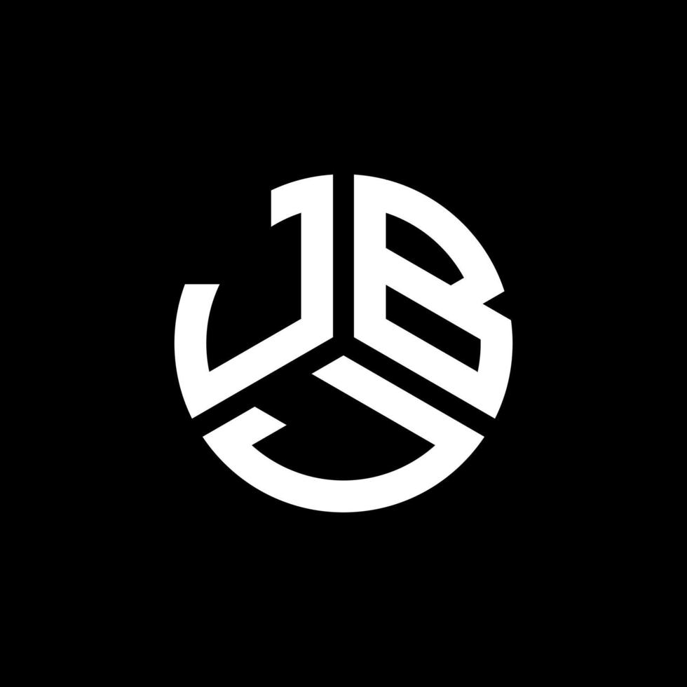 design de logotipo de carta jbj em fundo preto. conceito de logotipo de letra de iniciais criativas jbj. design de letra jbj. vetor