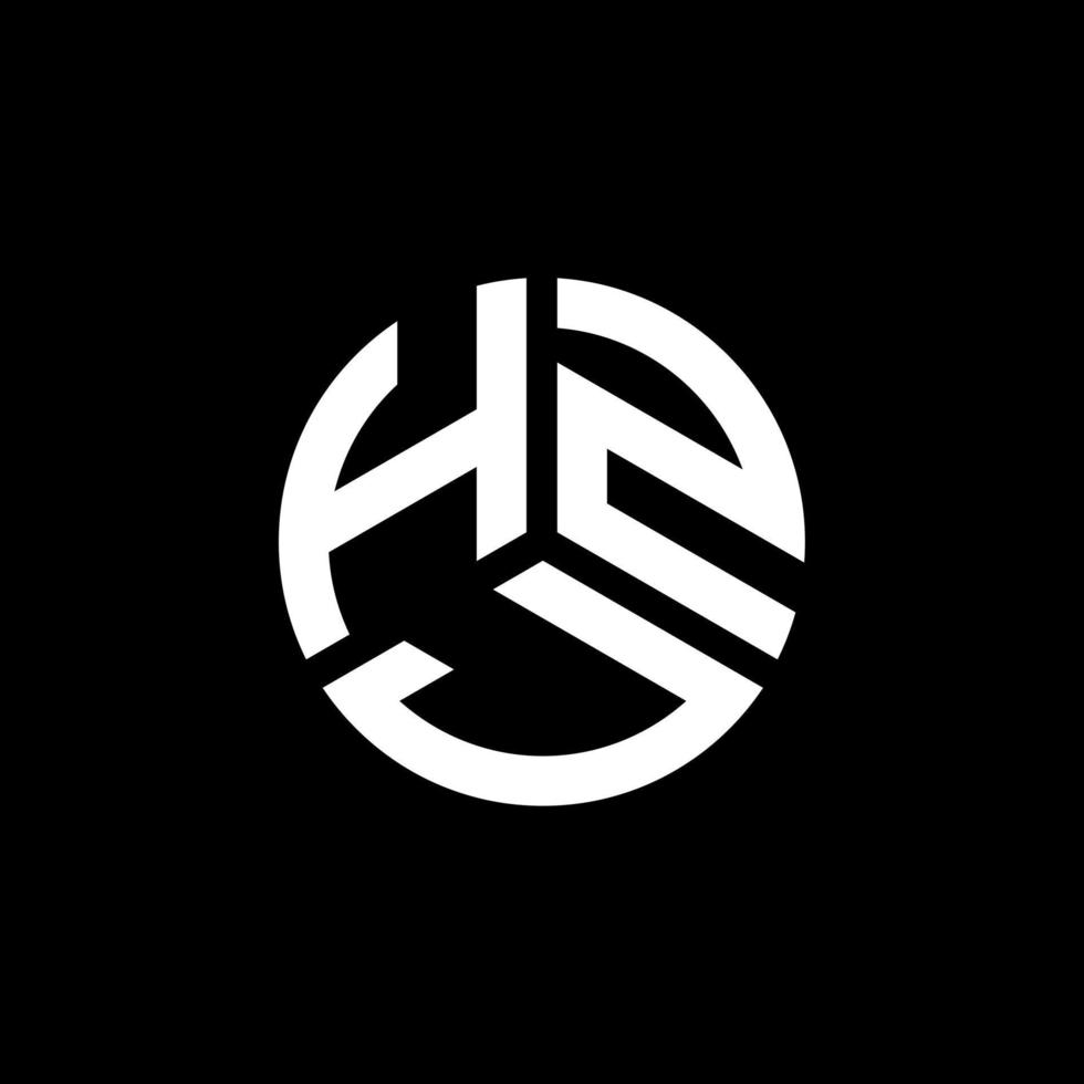 design de logotipo de letra hzj em fundo branco. conceito de logotipo de letra de iniciais criativas hzj. design de letra hzj. vetor