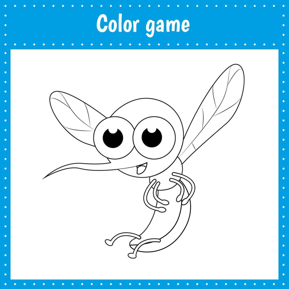 desenho de mosquito para colorir vetor