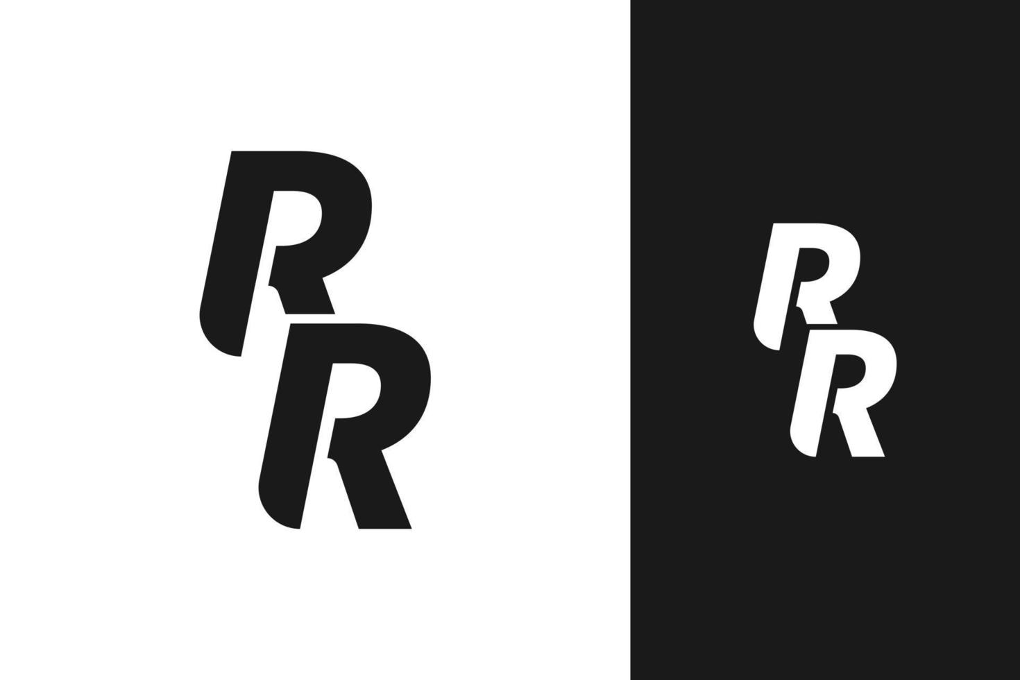 vetor de design de logotipo de monograma rr simples