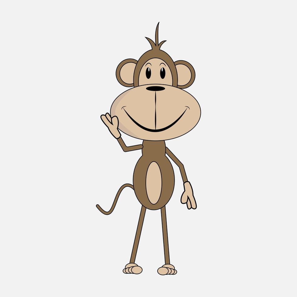 desenho de animal de macaco fofo vetor