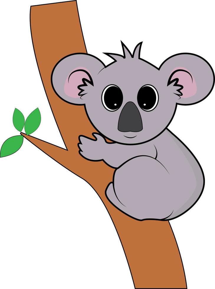 desenho de animal coala fofo vetor