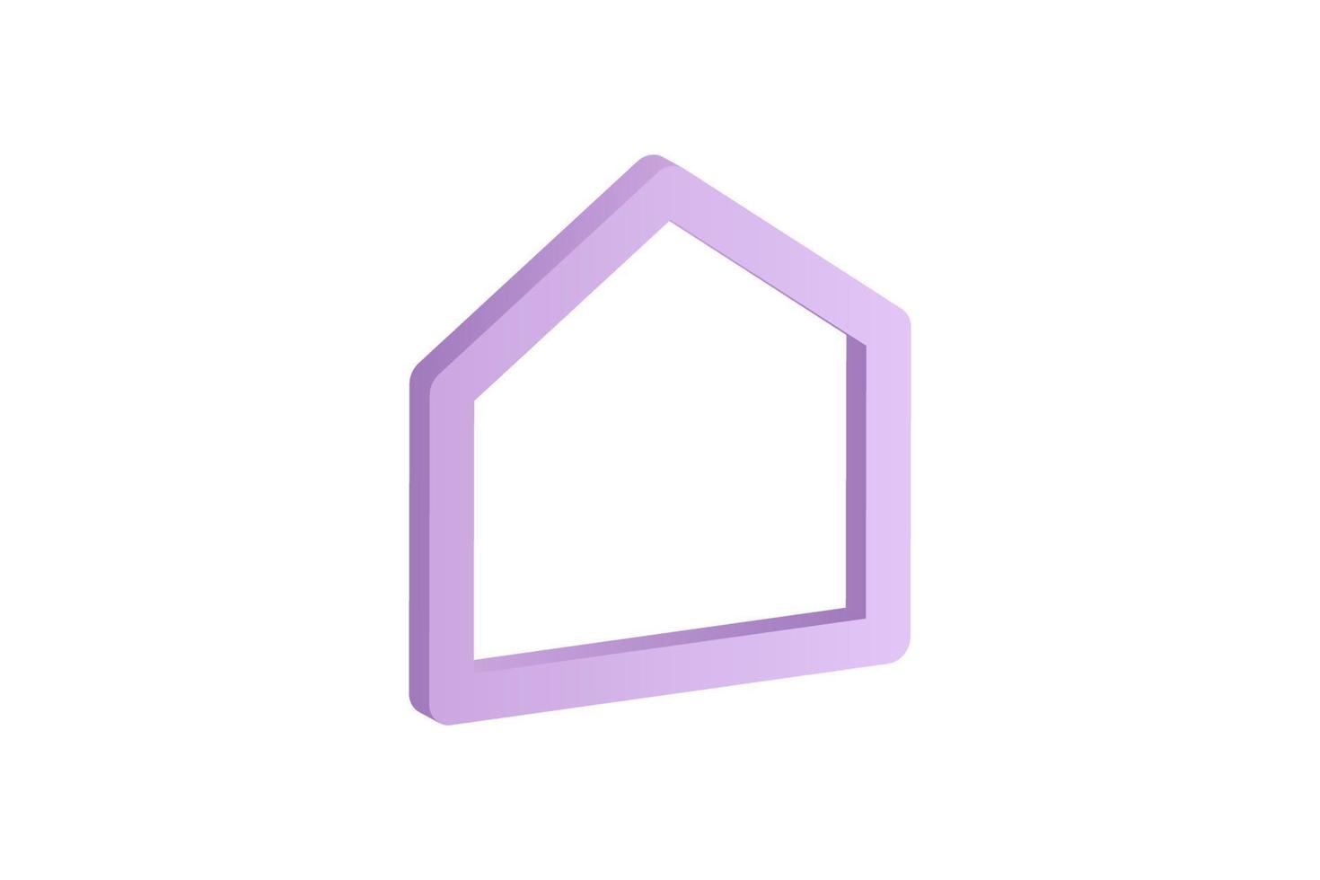 ilustrações de design de ícone 3d de casa realista vetor