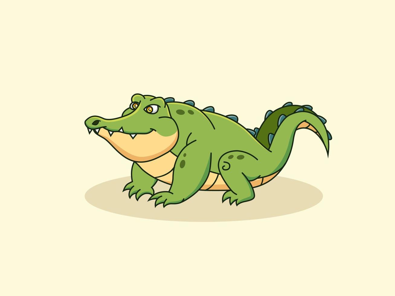 desenhos animados de crocodilo com raiva. ilustração vetorial de animais vetor