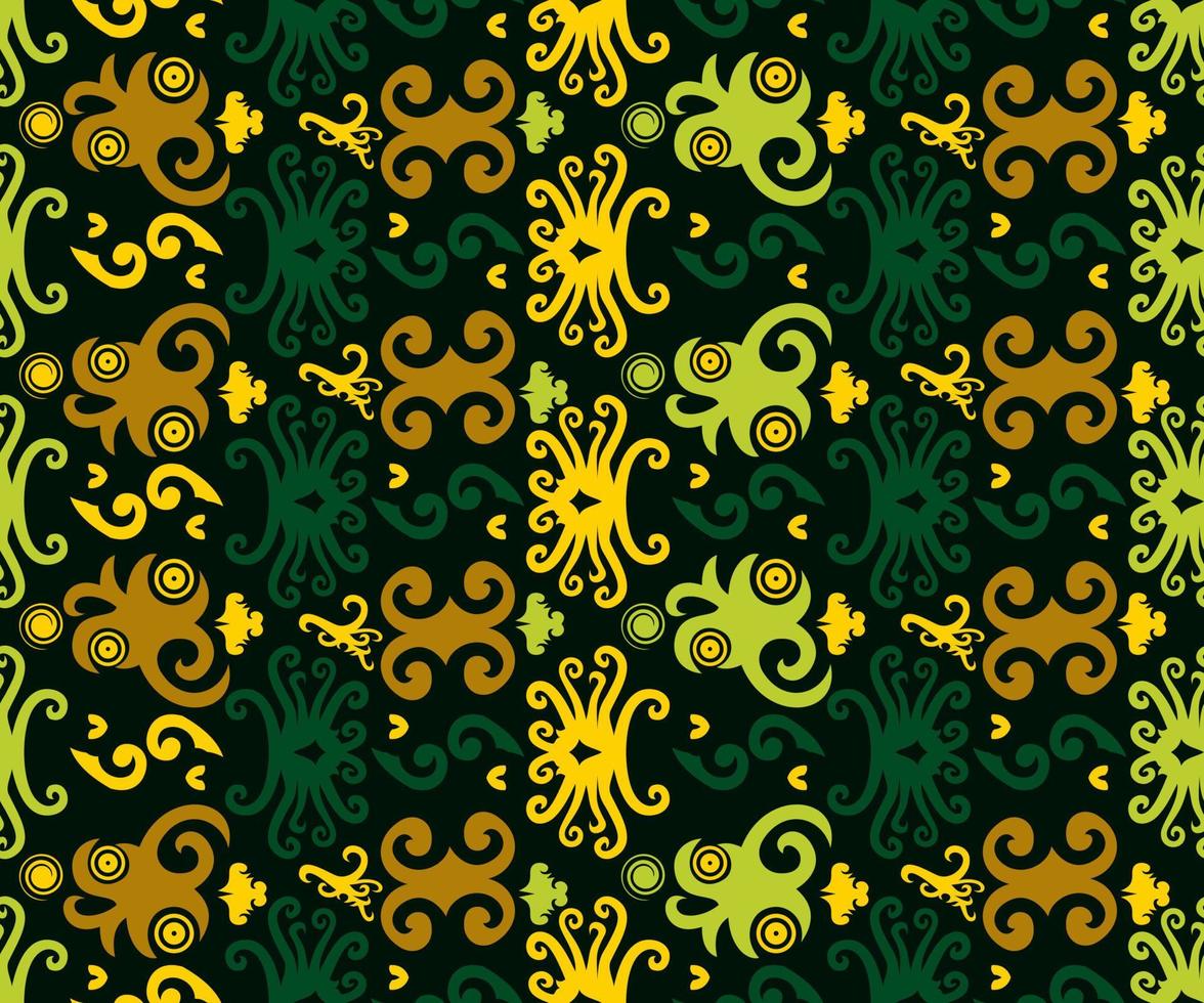 sem costura padrão de padrão de tecido indonésio pattern.traditional dayak.borneo padrão. inspiração de design vetorial. têxtil criativo para moda ou pano vetor