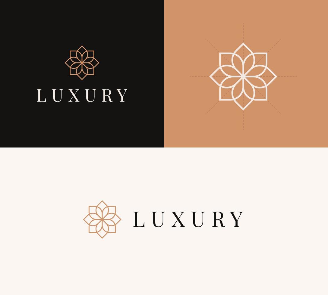 logotipo de luxo para restaurantes de hotéis e mais ilustração vetorial vetor