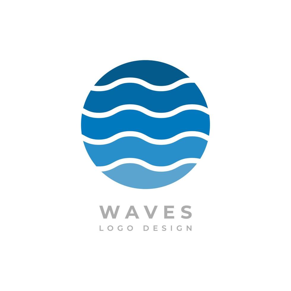 logotipo de ondas, logotipo de design gráfico, design de logotipo criativo vetor