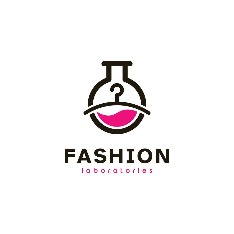 modelo de logotipo de laboratórios de estilo de moda, cabide de ícone de logotipo vetor