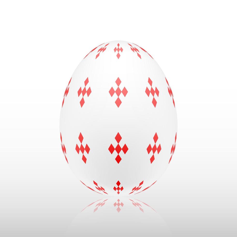 ovo de páscoa com padrão exótico, vetor, ilustração. vetor