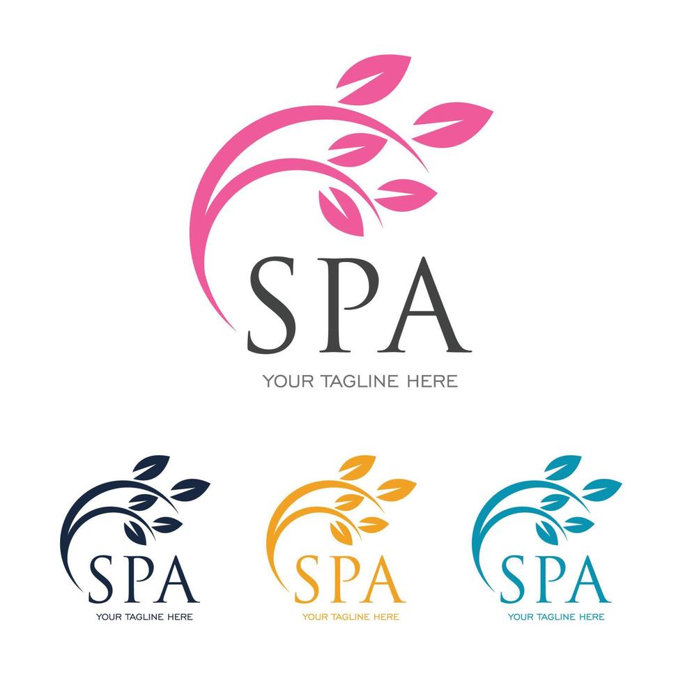 logotipo de beleza de spa vetor