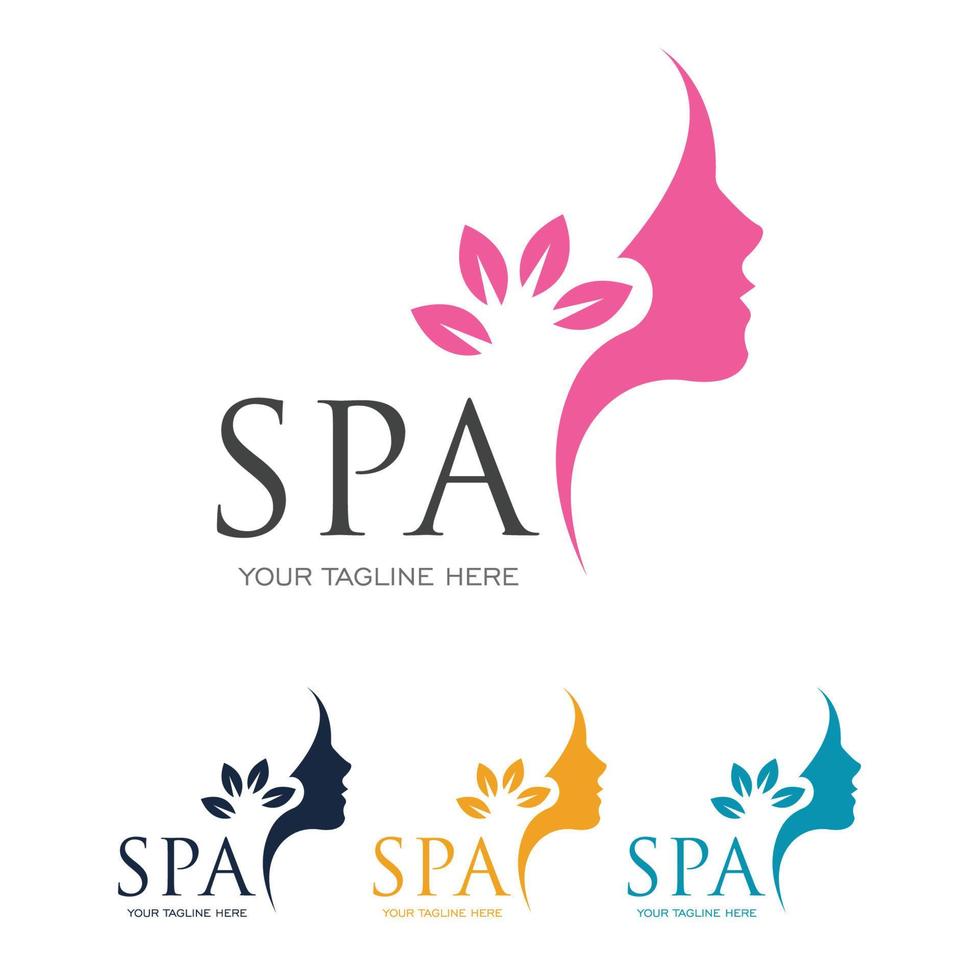 logotipo de beleza de spa vetor