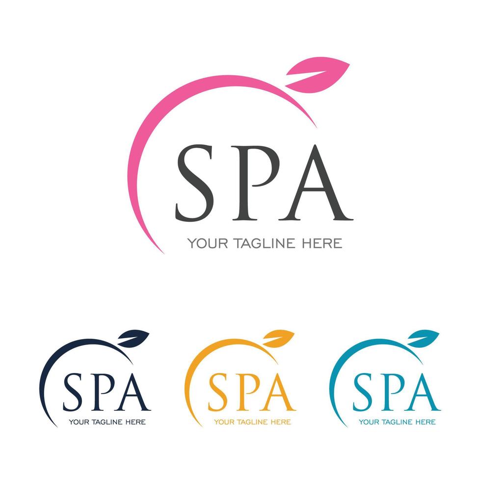 logotipo de beleza de spa vetor