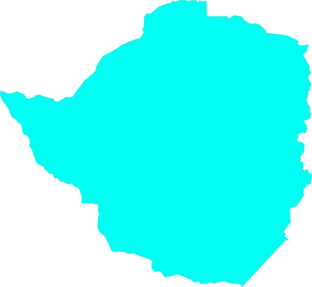 mapa vetorial do zimbábue vetor