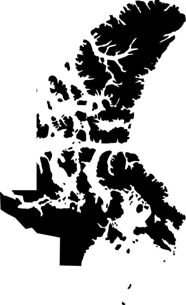 Canadá nunavut vector map.hand desenhado estilo de minimalismo.