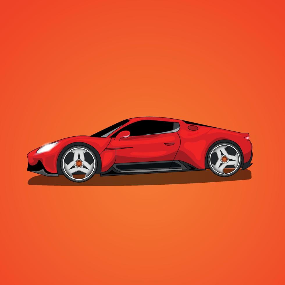 ilustração vetorial de carro esportivo vermelho vetor