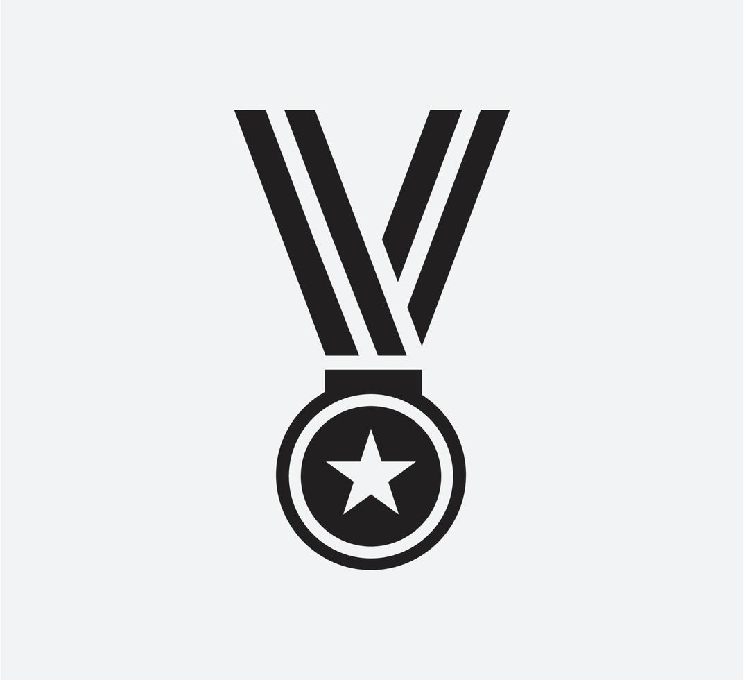 modelo de design de logotipo de vetor de ícone de medalha