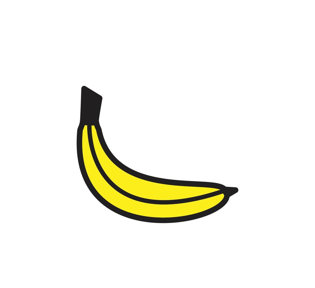 modelo de design de logotipo de ícone de banana de frutas vetor