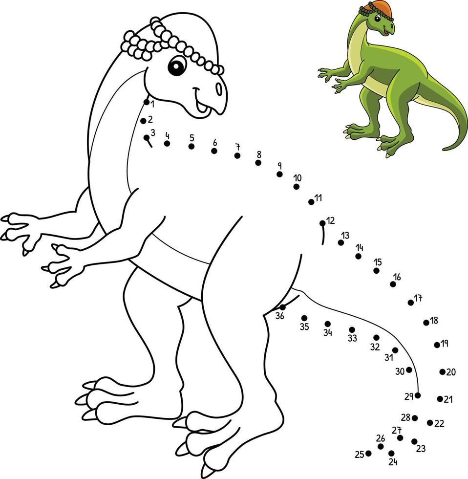 ponto a ponto dinossauro wannanosaurus isolado vetor