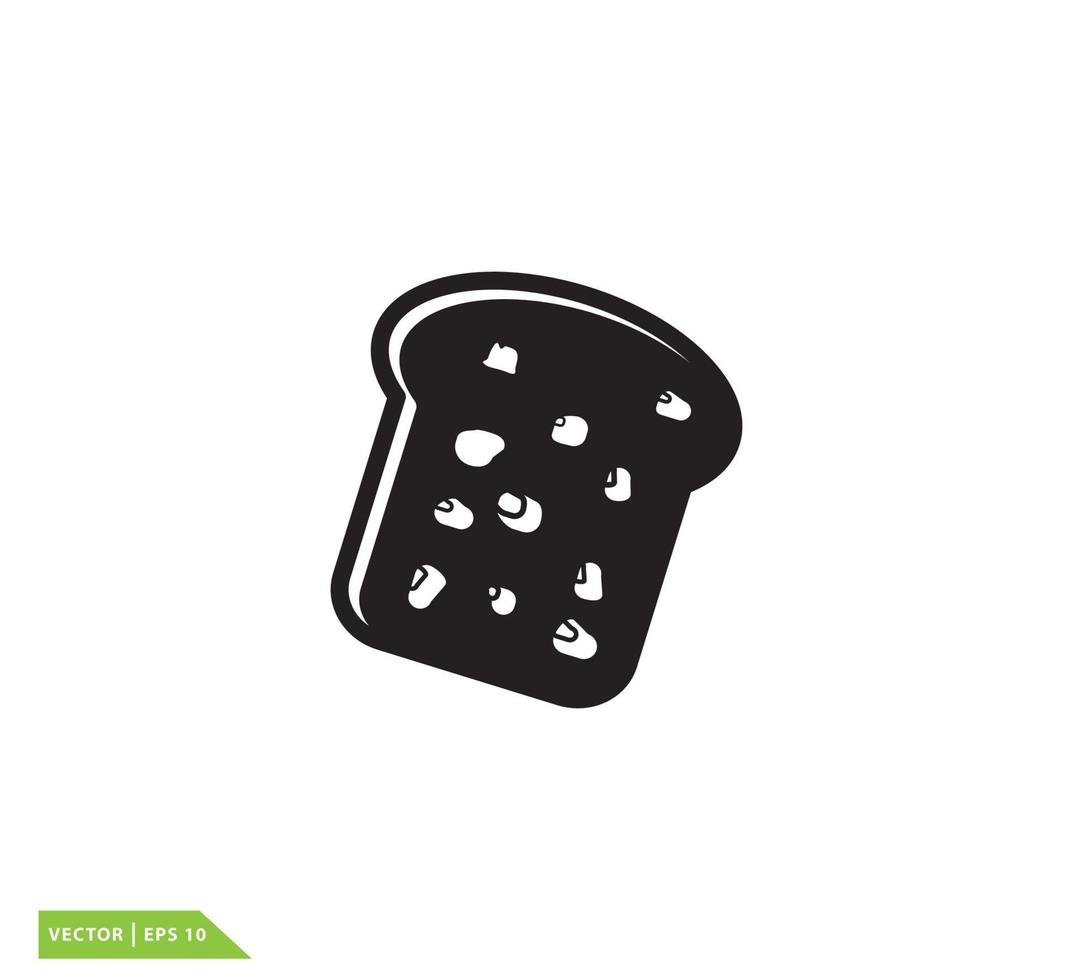 modelo de design de logotipo de vetor de ícone de pão