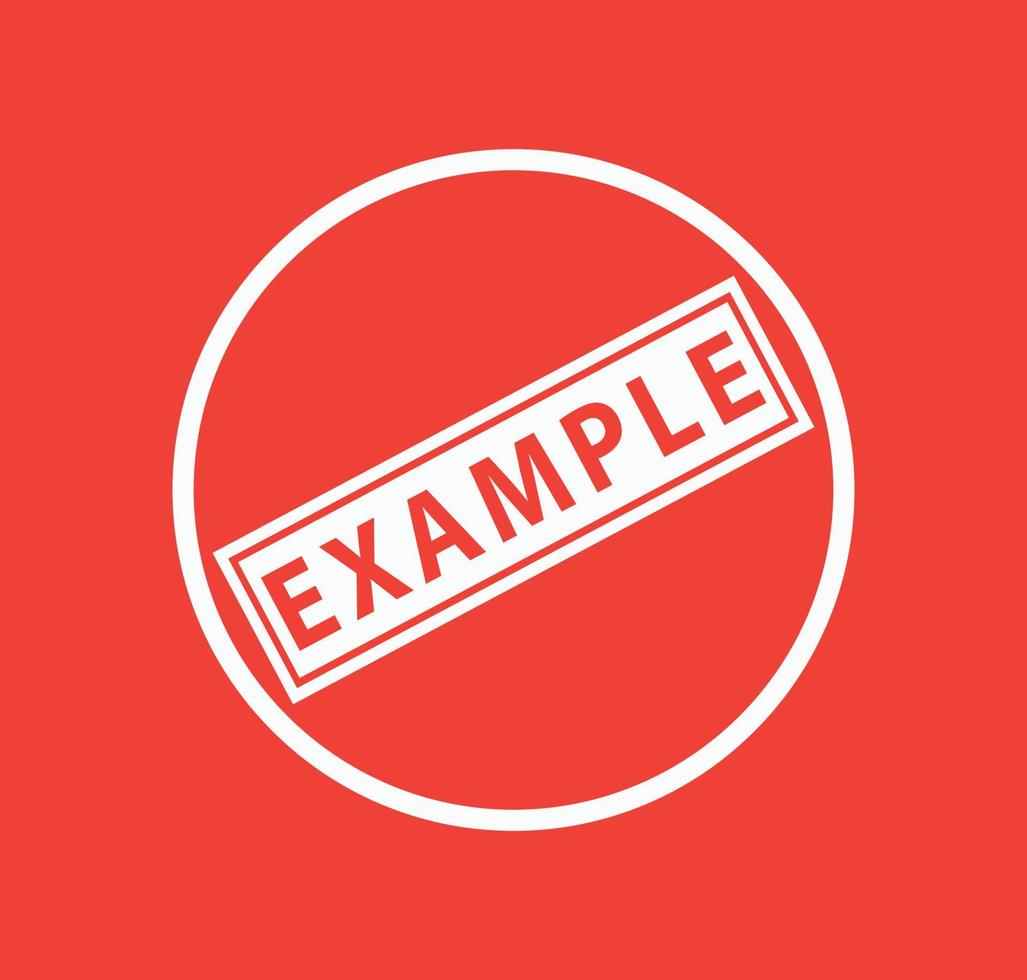 modelo de design de logotipo de vetor de ícone de carimbo de exemplo