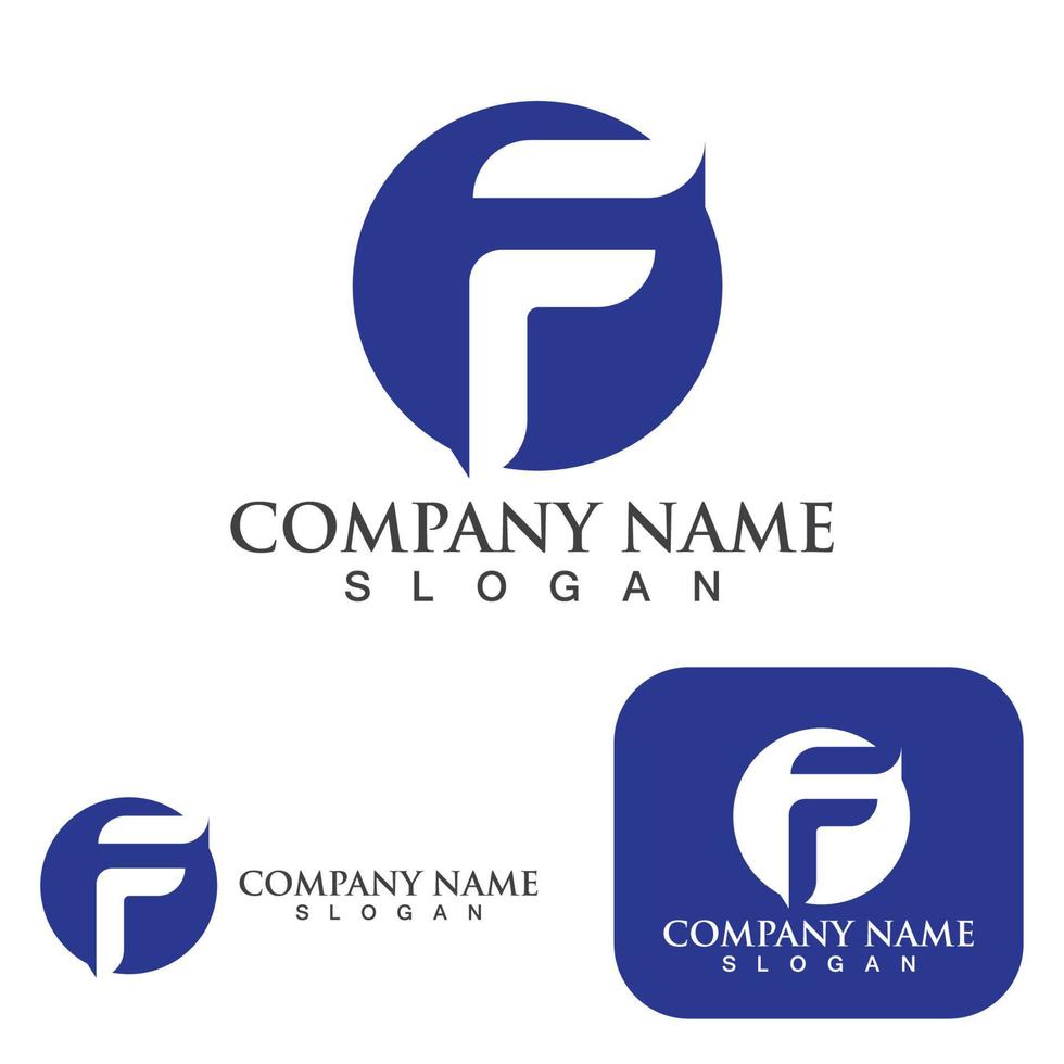 ícone de vetor de letra do logotipo f