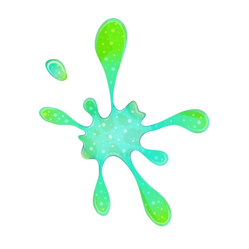 gotejamento de gosma verde isolado. respingo de slimes, fluxo de muscus. geléia colorida verde para jogar. ilustração vetorial de desenho animado vetor