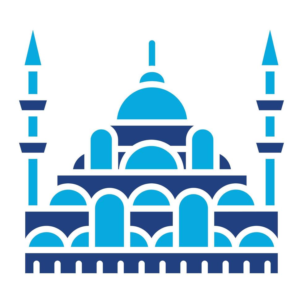 ícone de duas cores de glifo de Istambul vetor