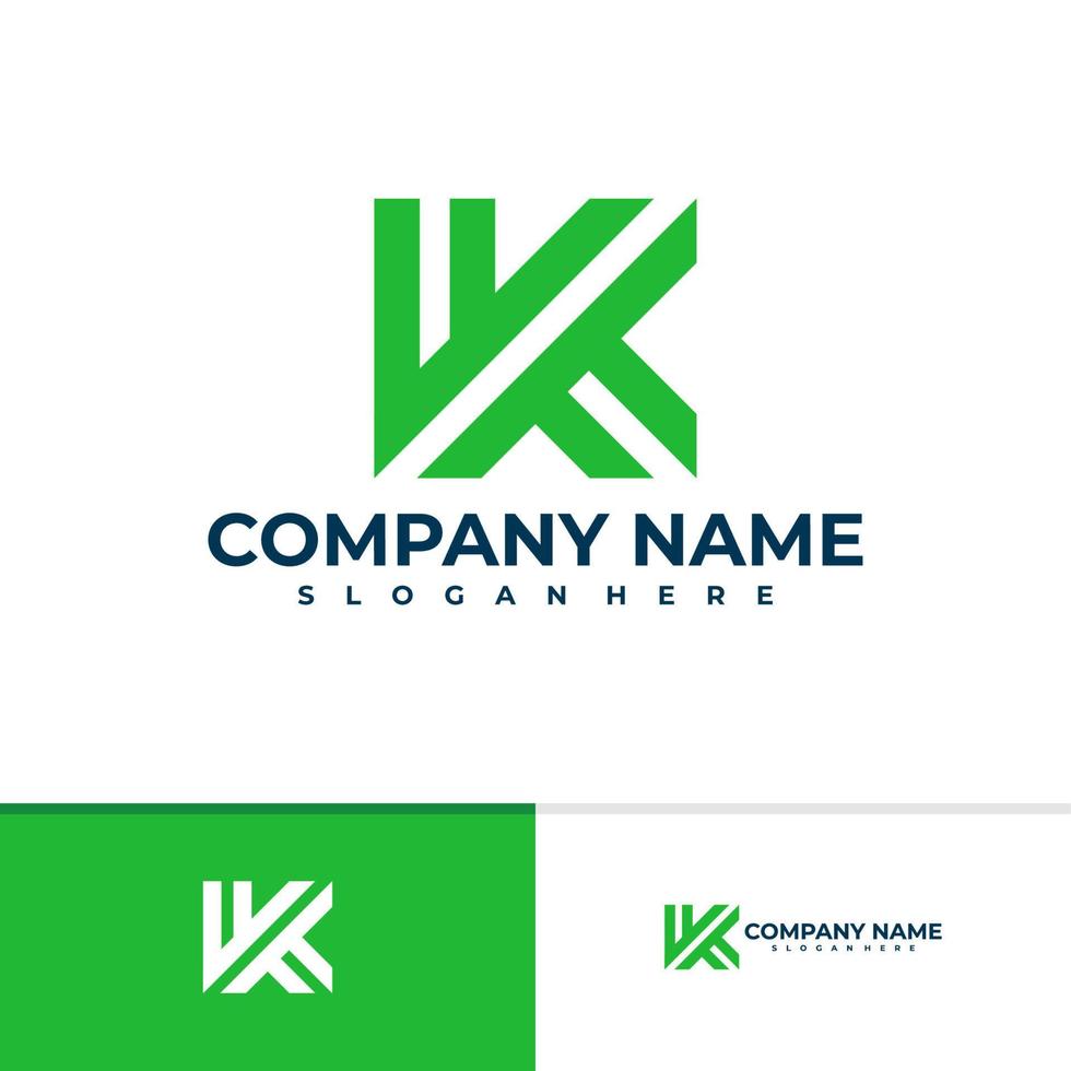 modelo de vetor de logotipo letra k, conceitos de design de logotipo criativo k