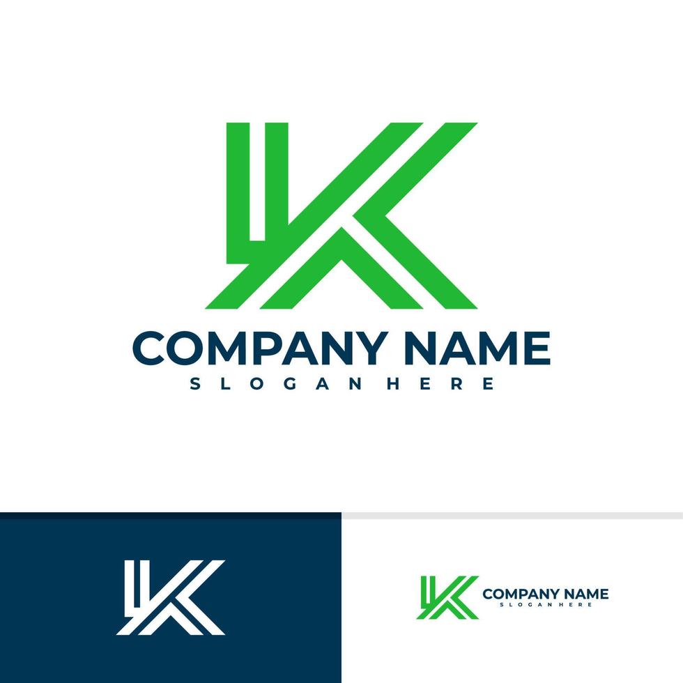 modelo de vetor de logotipo letra k, conceitos de design de logotipo criativo k