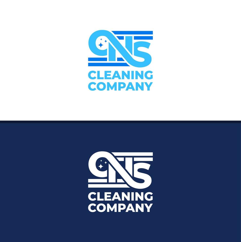 último modelo de vetor de logotipo cns, conceitos criativos de design de logotipo cns