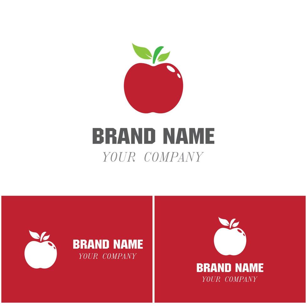 modelo de logotipo do ícone de design de ilustração vetorial apple vetor