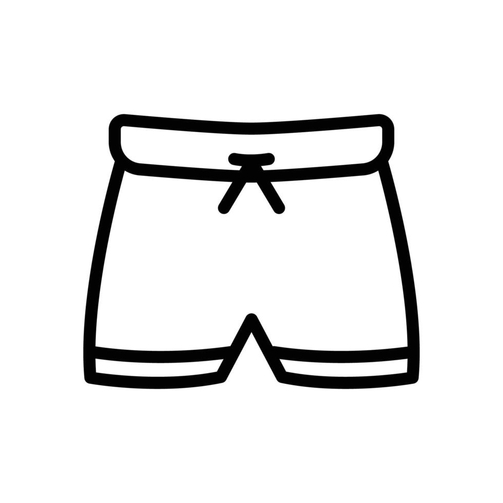 vetor de ícone de calção de banho masculino. natação, esporte. estilo de ícone de linha. ilustração de design simples editável