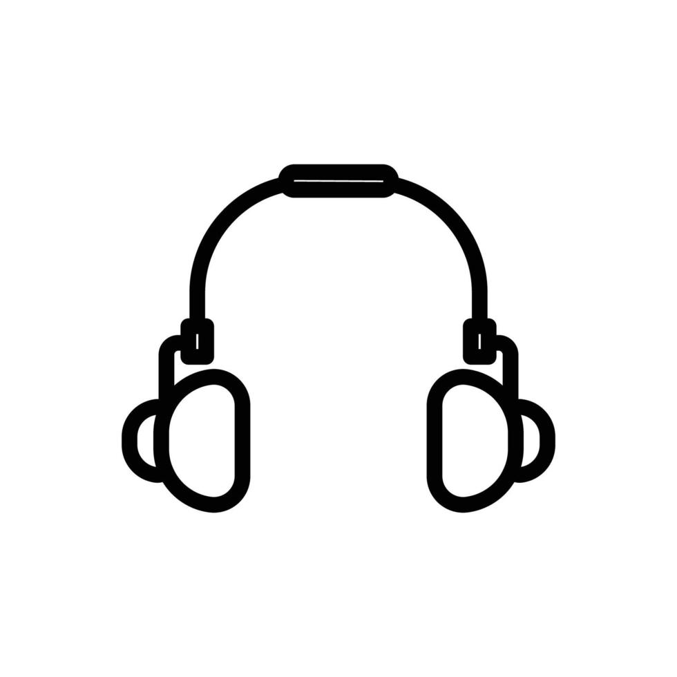 ícone de vetor de fone de ouvido. ouvindo música. estilo de ícone de linha. ilustração de design simples editável