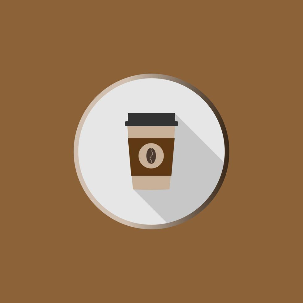 design de logotipo de ícone plano de ícone de café. vetor