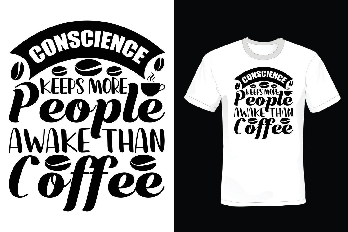 design de camiseta de café, vintage, tipografia vetor