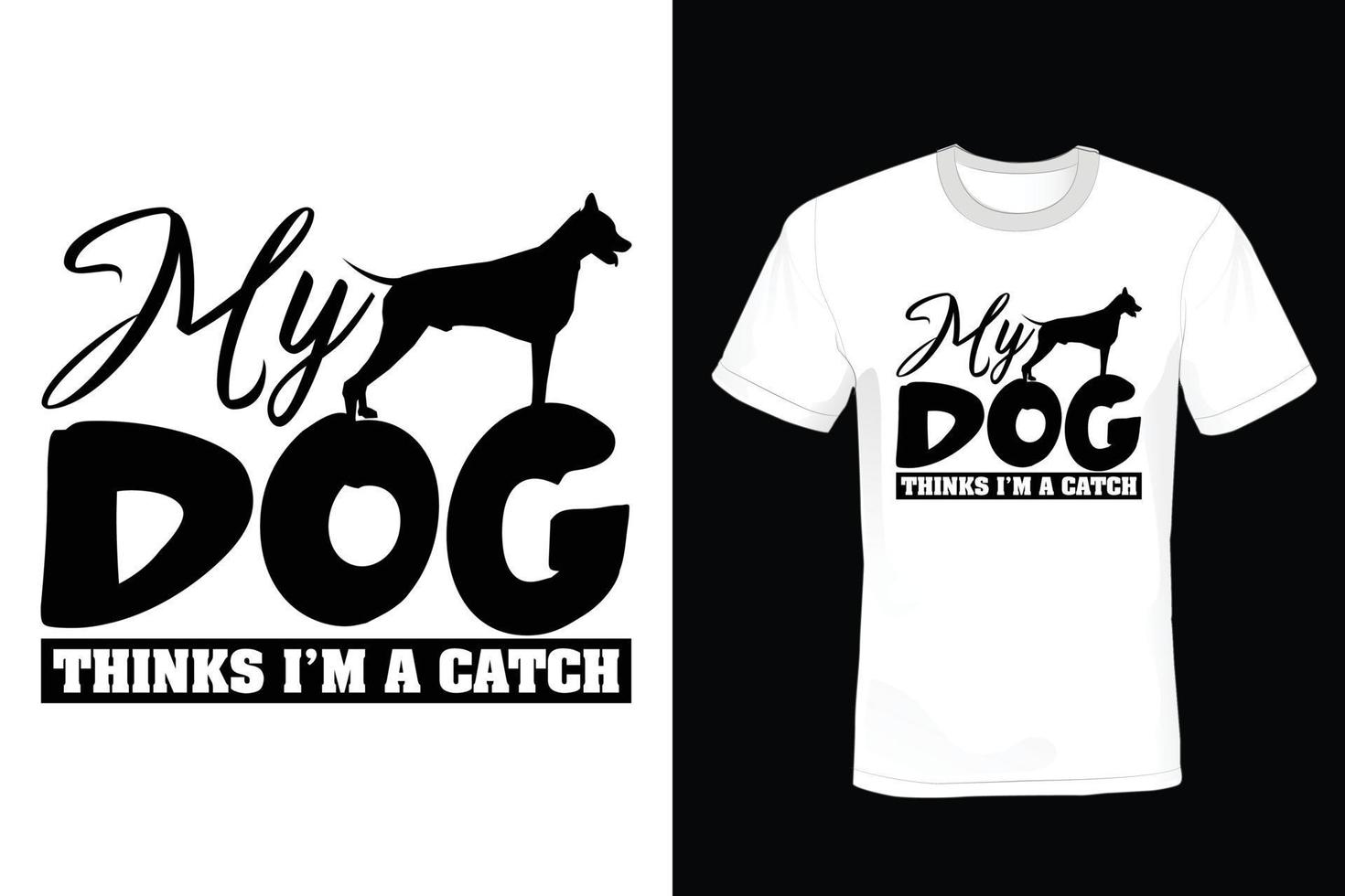 design de camiseta de cachorro, vintage, tipografia vetor