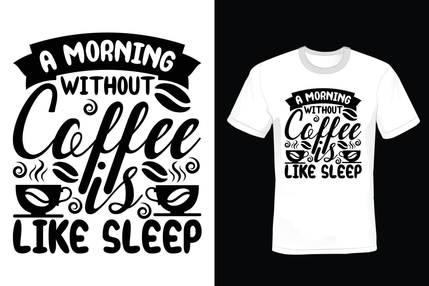 design de camiseta de café, vintage, tipografia vetor