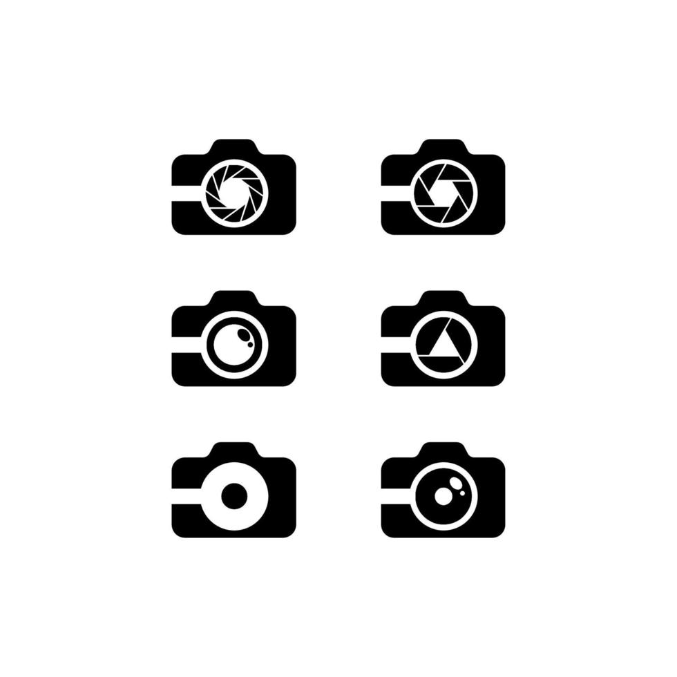 conjunto de ícones de câmera vetor