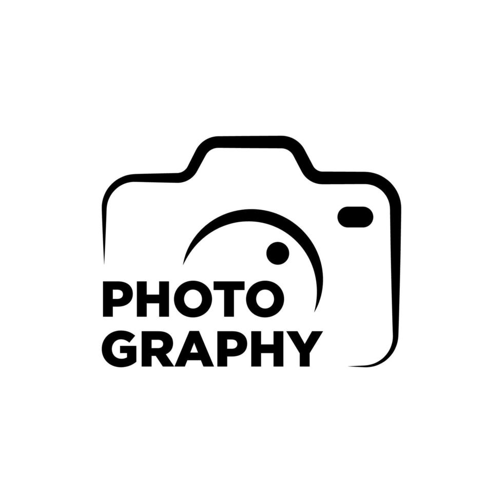 design de logotipo de fotografia de câmera vetor