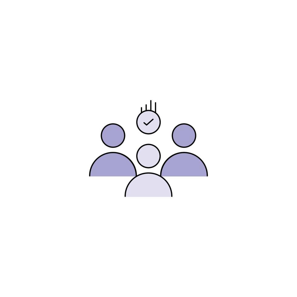ícone de reunião da equipe de gestão corporativa vetor