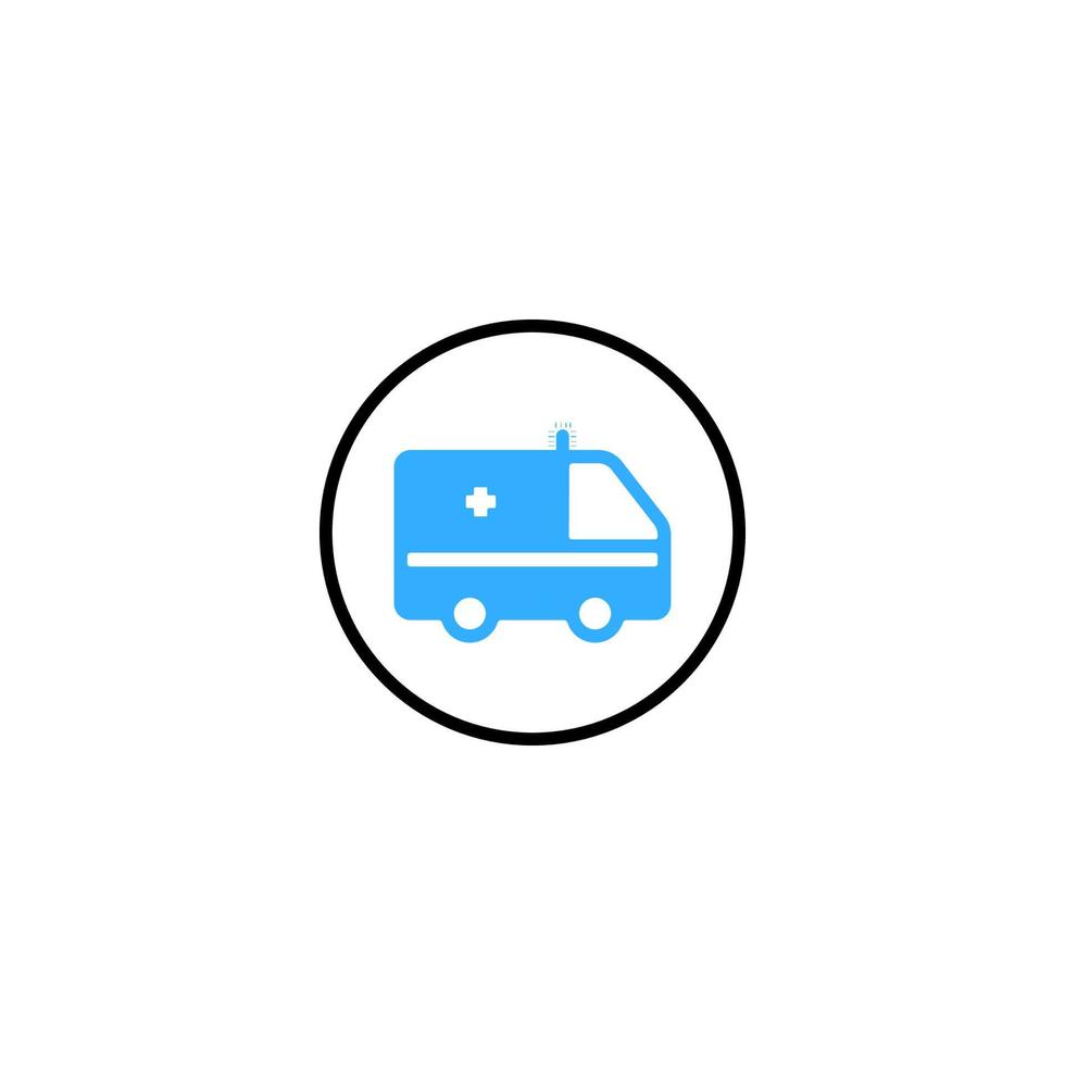 ícone de carro, ônibus, símbolo de design de vetor de ícone de ambulância