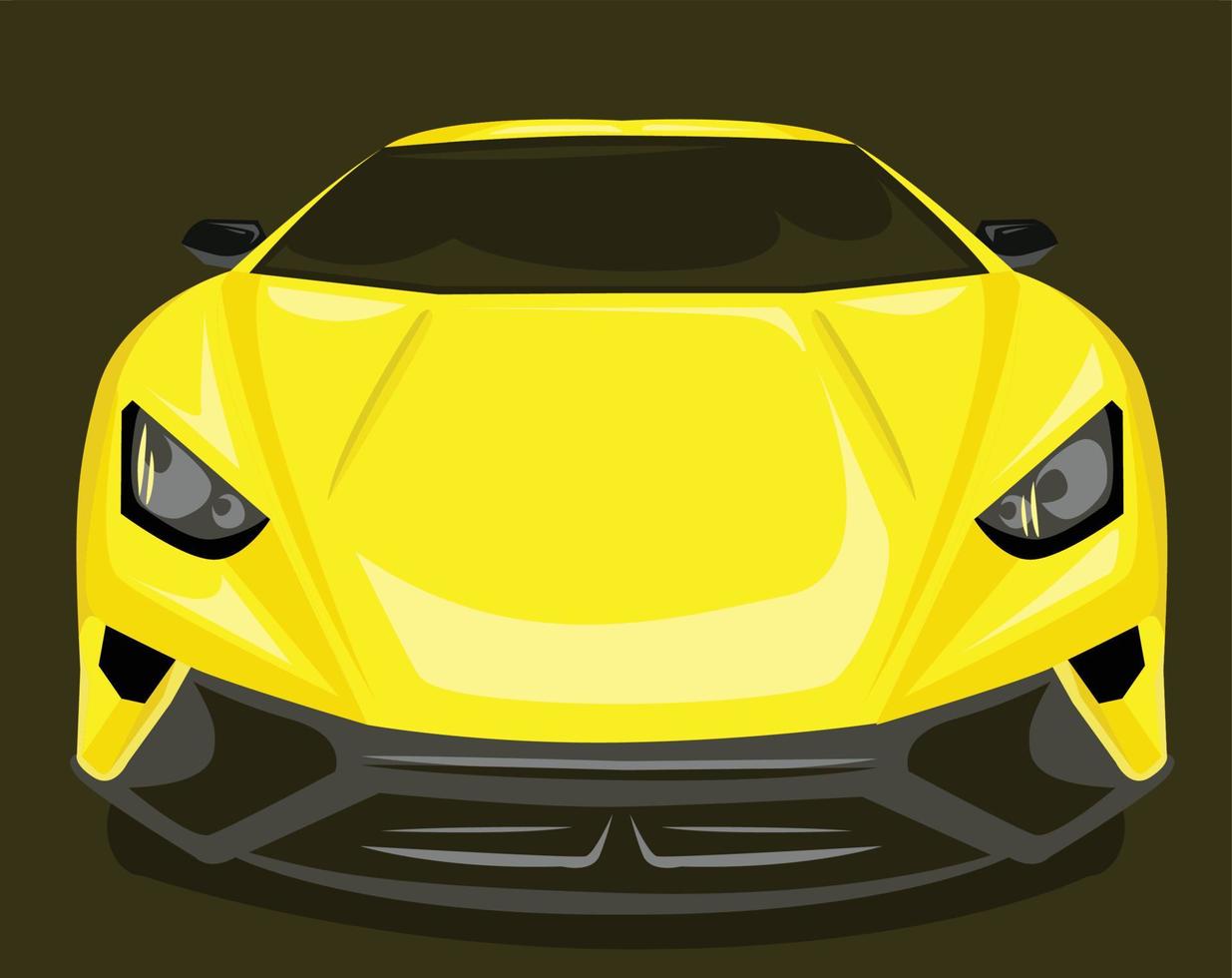 lux carro esporte amarelo vetor