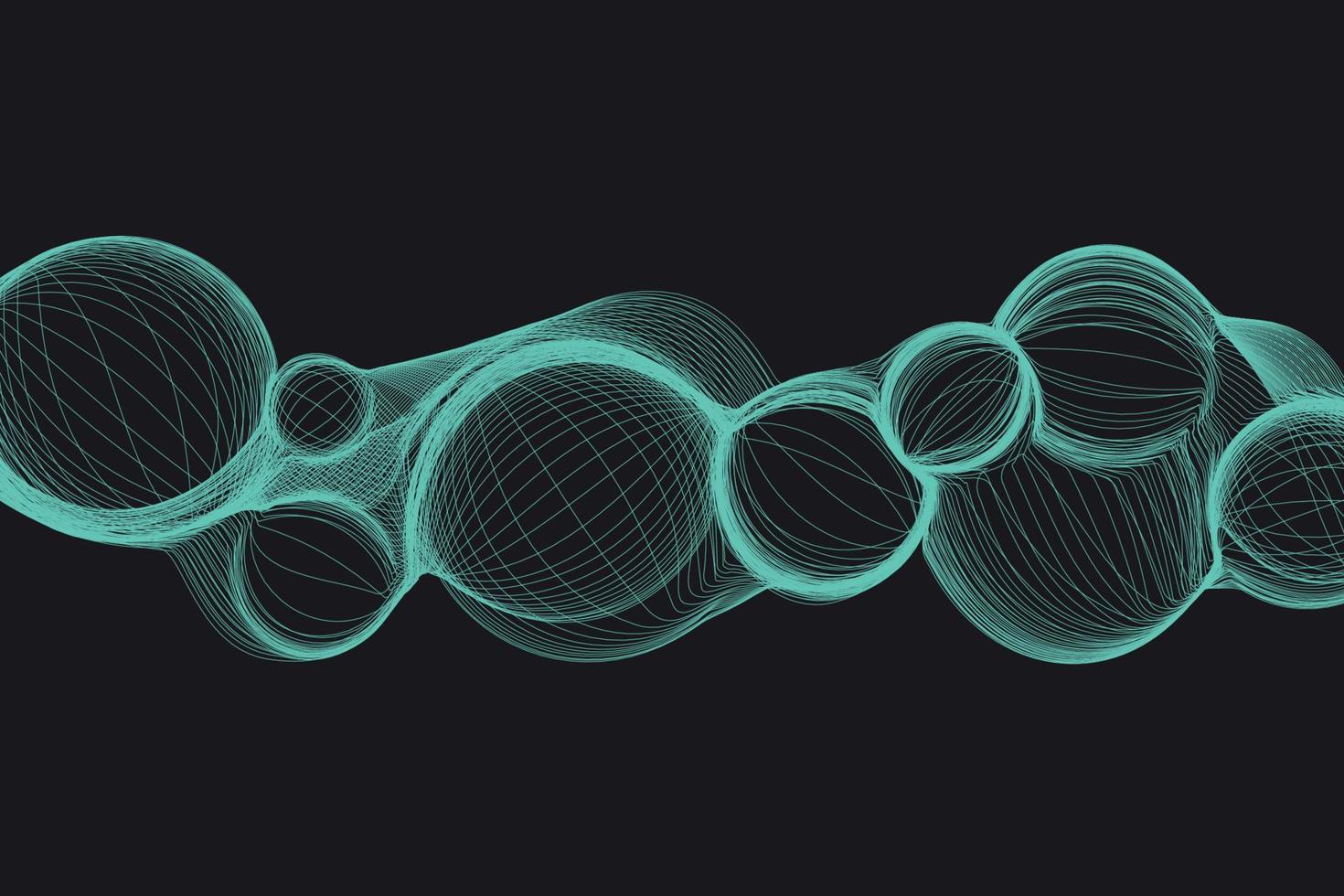 fundo de ciência e tecnologia da forma de bolha de wireframe no estilo futurista vetor